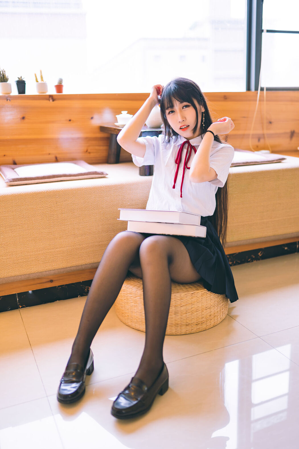 [Welfare COS] Weibo Popular Coser Do Not Stay Cat - School Uniform JK