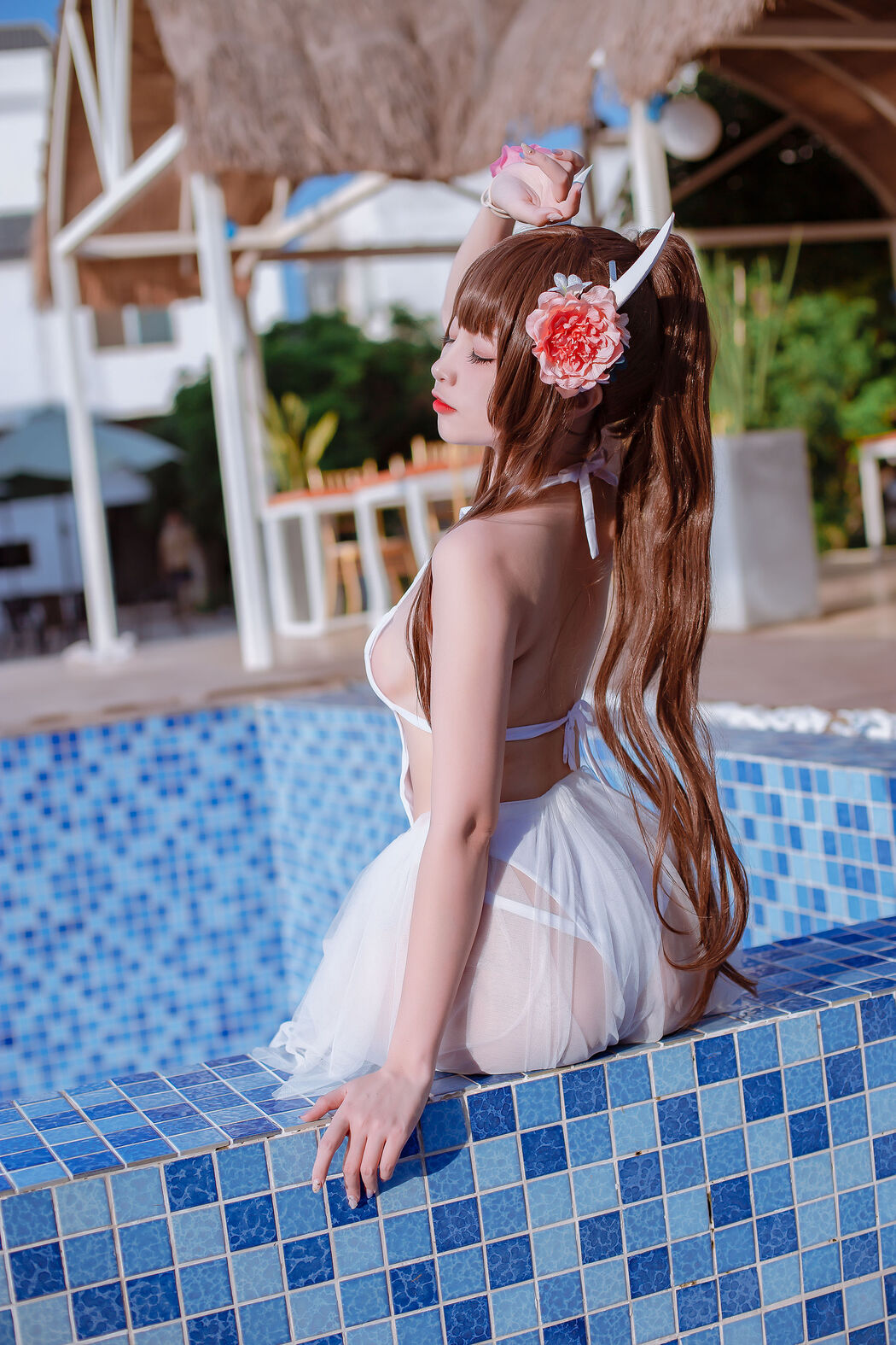 [Welfare COS] Popular Coser Nizuo Nisa - Blue Blue Sturgeon Swimsuit