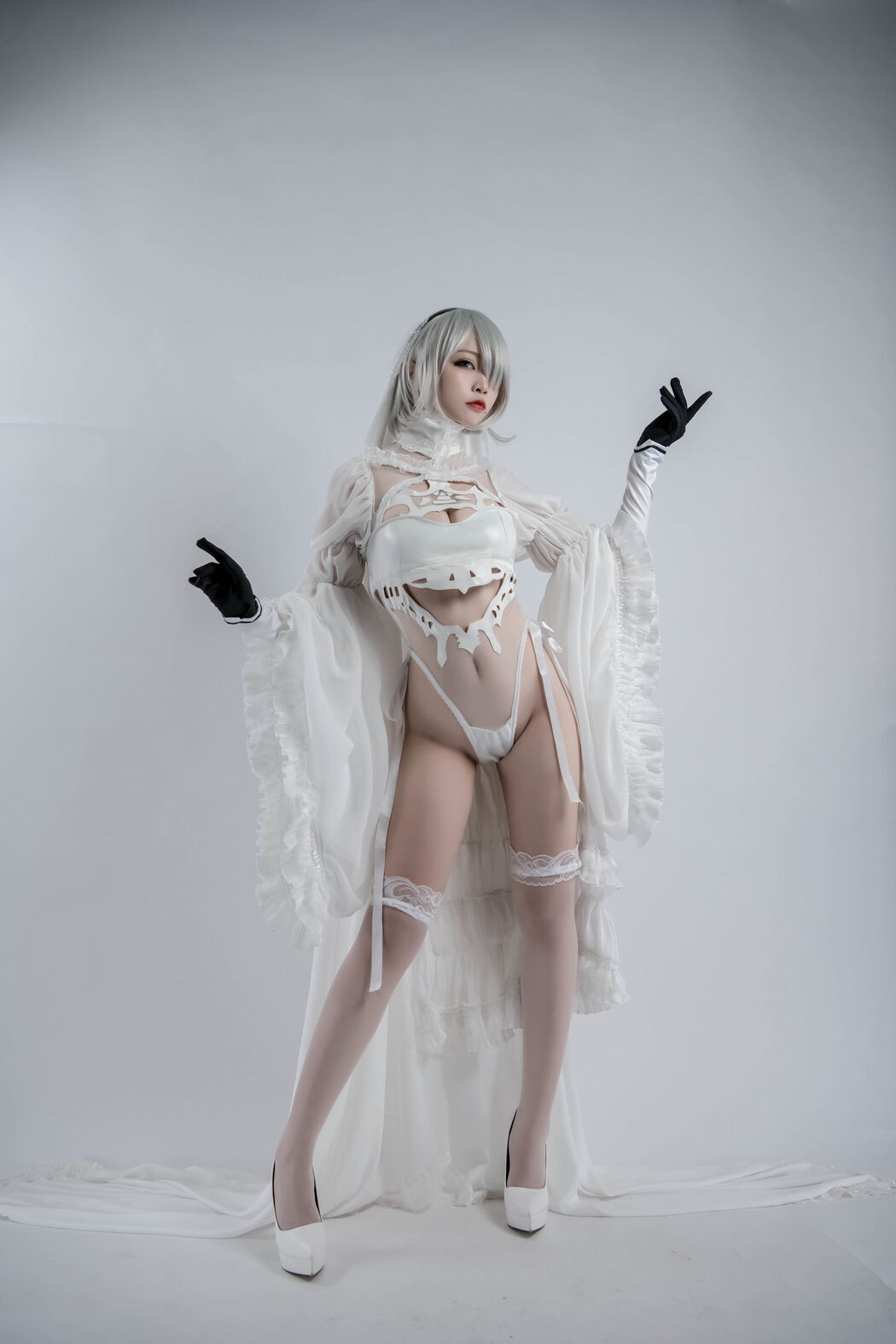 [COS Welfare] Popular Coser Nizuo Nisa - 2B Doujin Flower Marriage