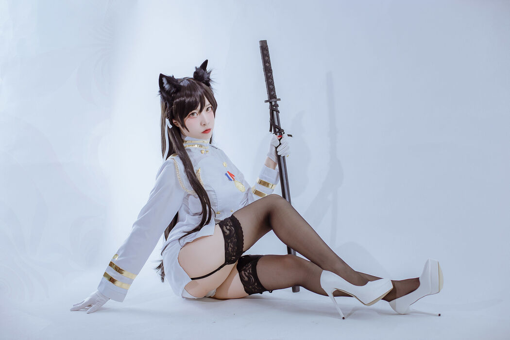 [Cosplay Photo] Popular Coser Nizo Nisa - Canine's Dependent Blue Atago Military Uniform