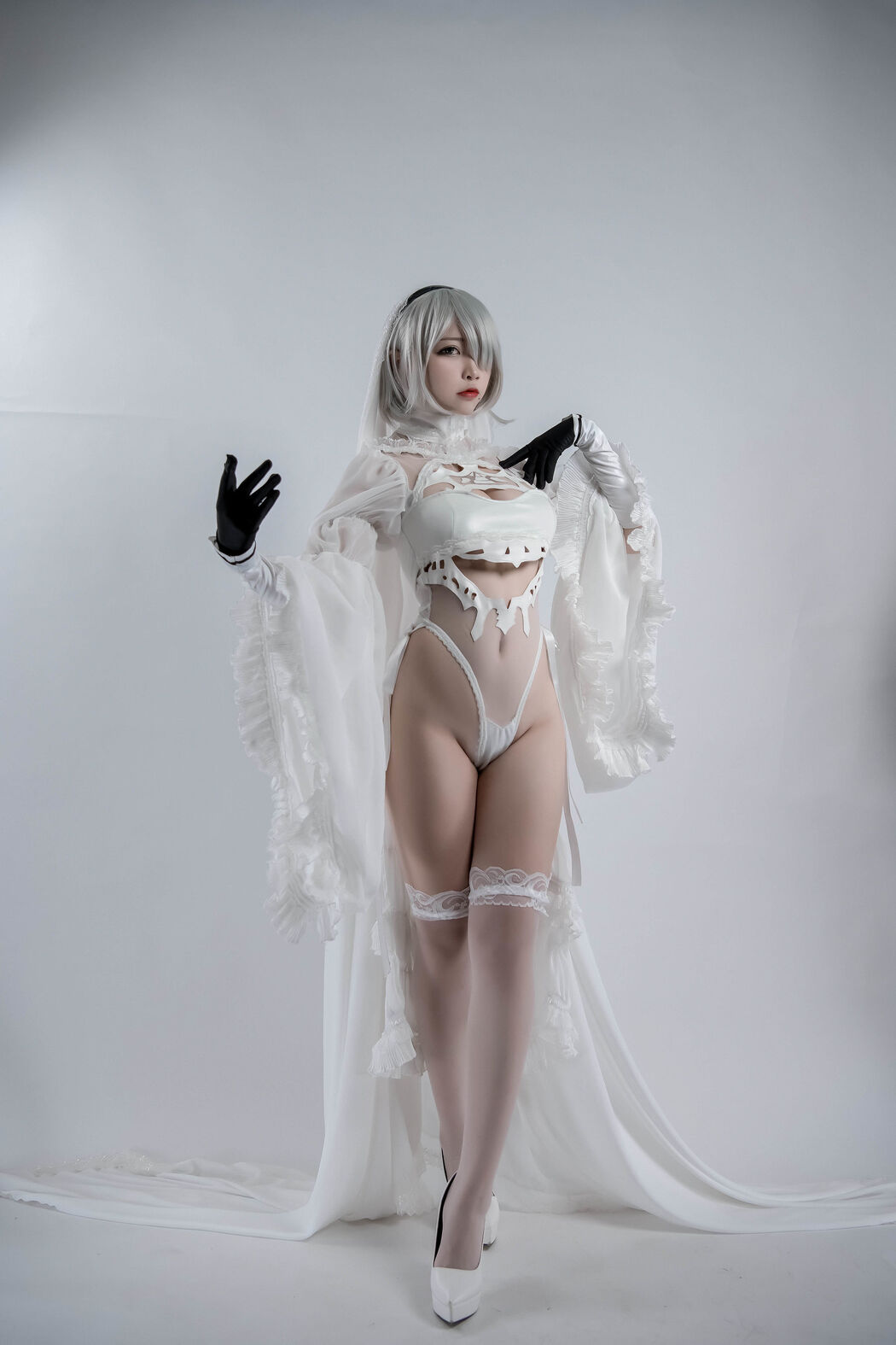 [COS Welfare] Popular Coser Nizuo Nisa - 2B Doujin Flower Marriage