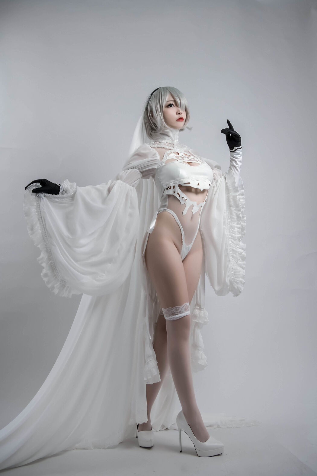 [COS Welfare] Popular Coser Nizuo Nisa - 2B Doujin Flower Marriage