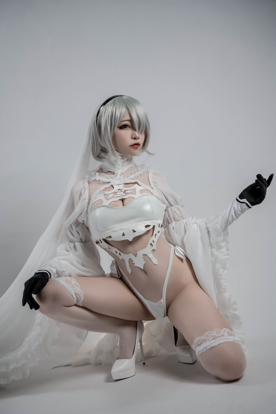 [COS Welfare] Popular Coser Nizuo Nisa - 2B Doujin Flower Marriage