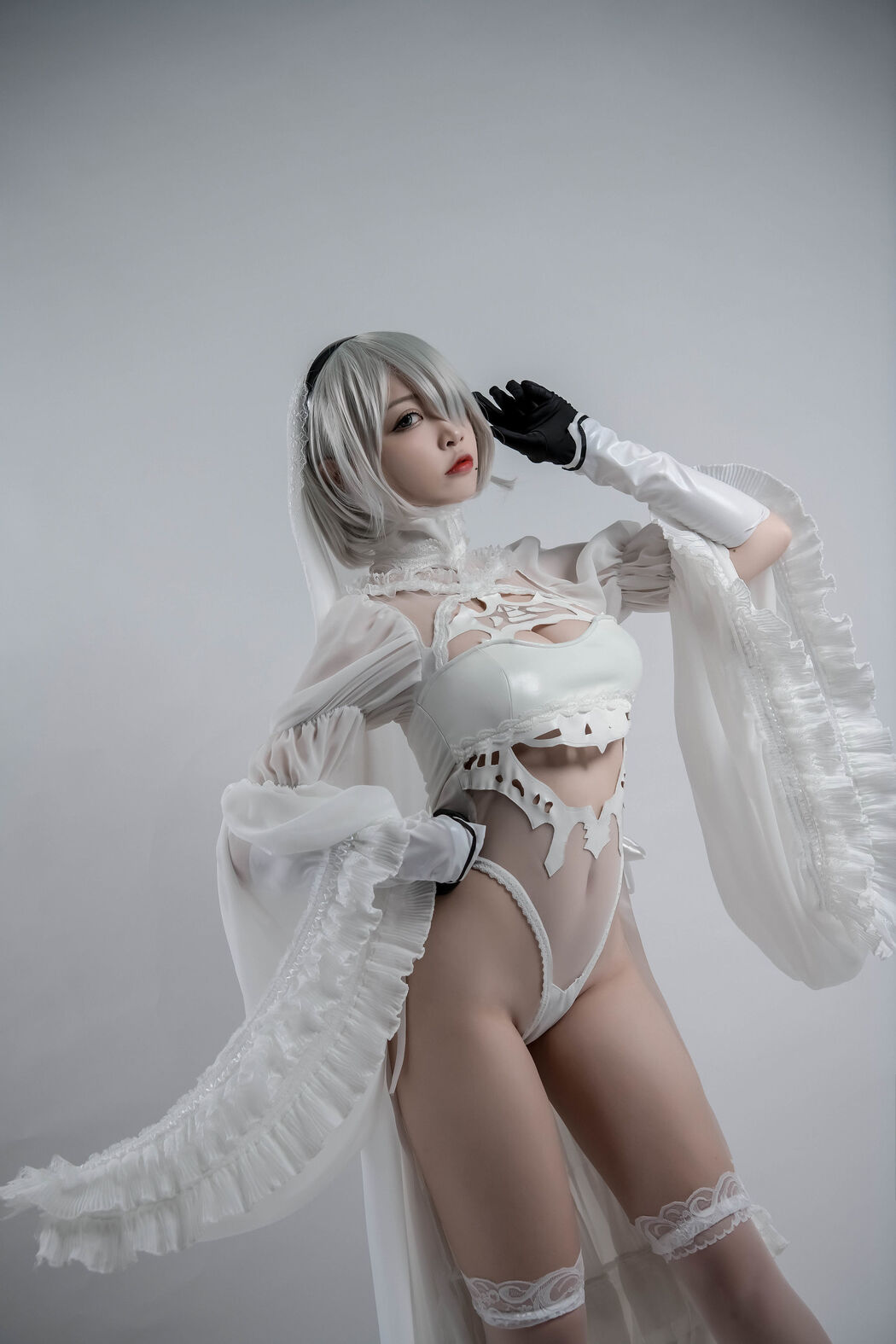 [COS Welfare] Popular Coser Nizuo Nisa - 2B Doujin Flower Marriage