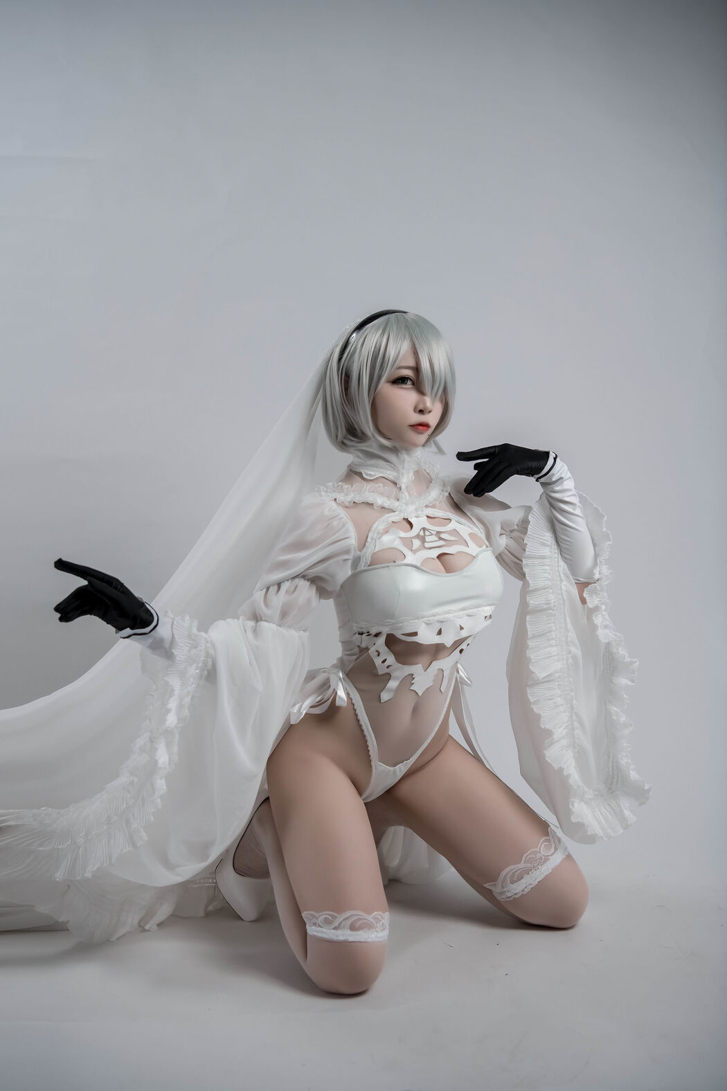 [COS Welfare] Popular Coser Nizuo Nisa - 2B Doujin Flower Marriage