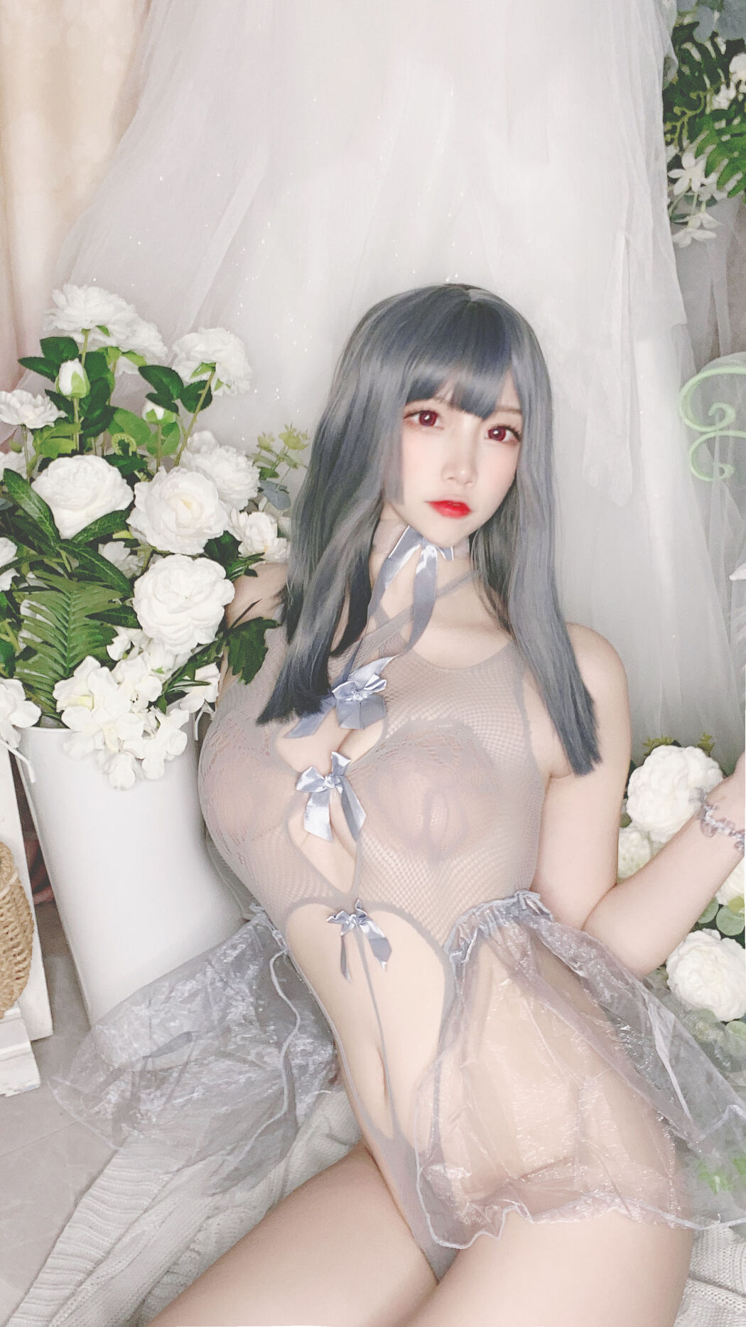 [Cosplay Photo] Popular Coser Nizo Nisa - Blue Mesh Bikini
