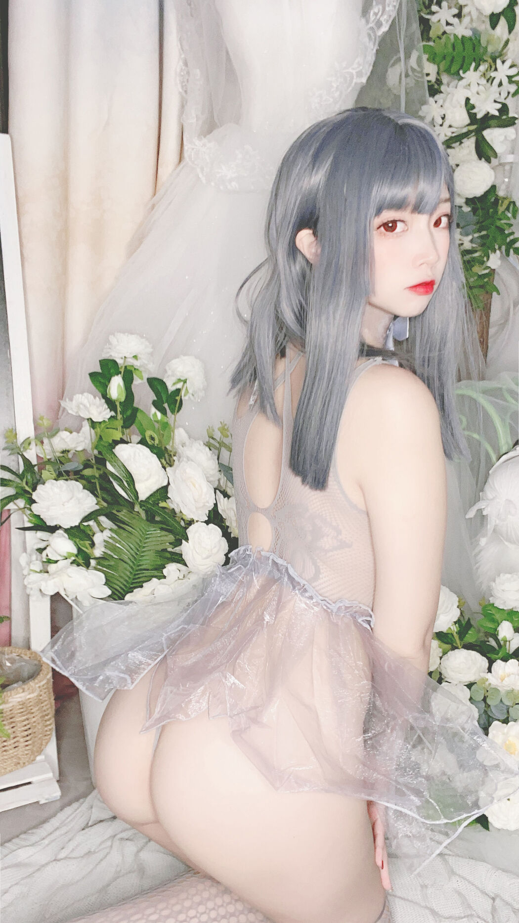 [Cosplay Photo] Popular Coser Nizo Nisa - Blue Mesh Bikini Cover Photo