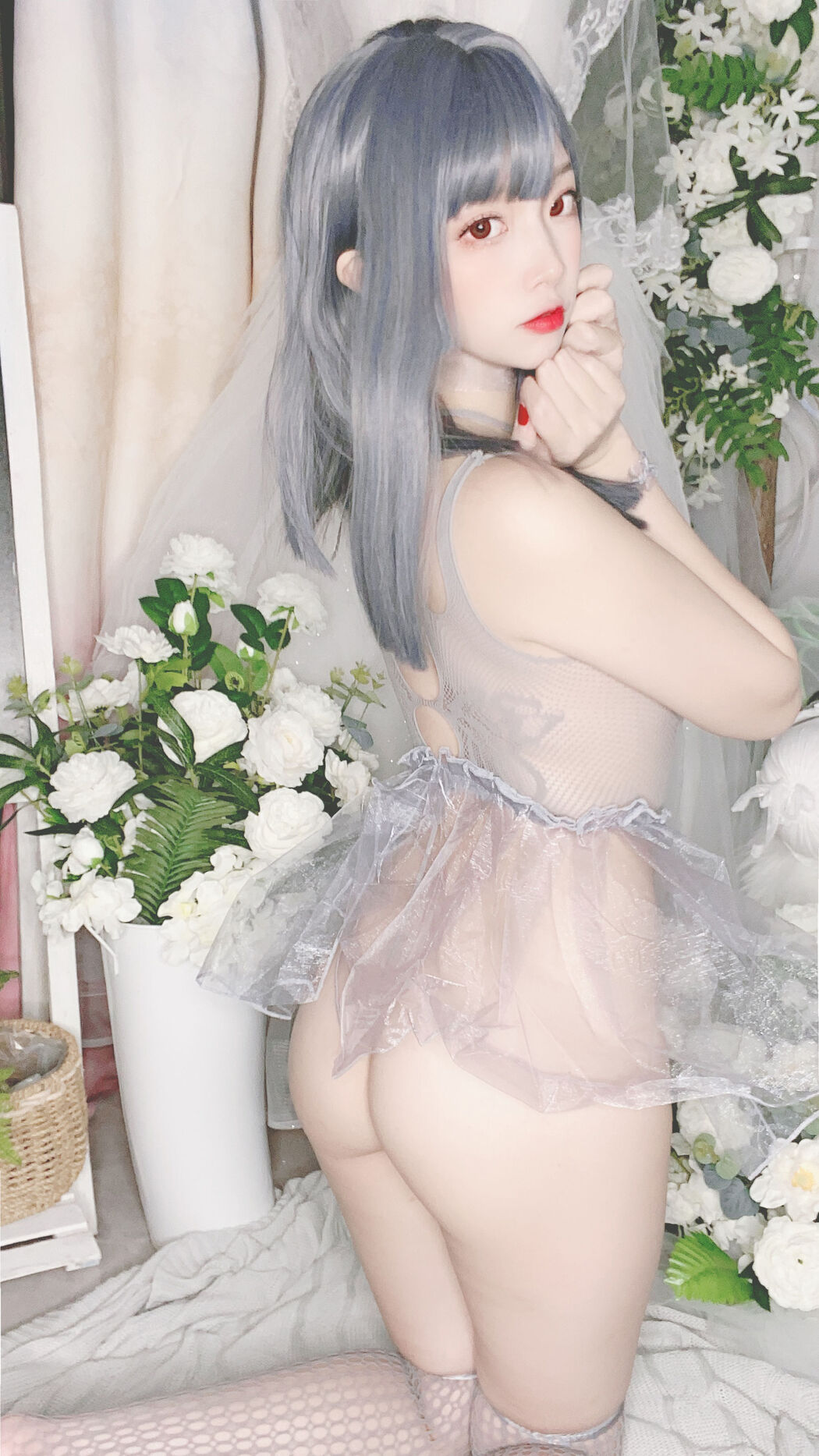 [Cosplay Photo] Popular Coser Nizo Nisa - Blue Mesh Bikini