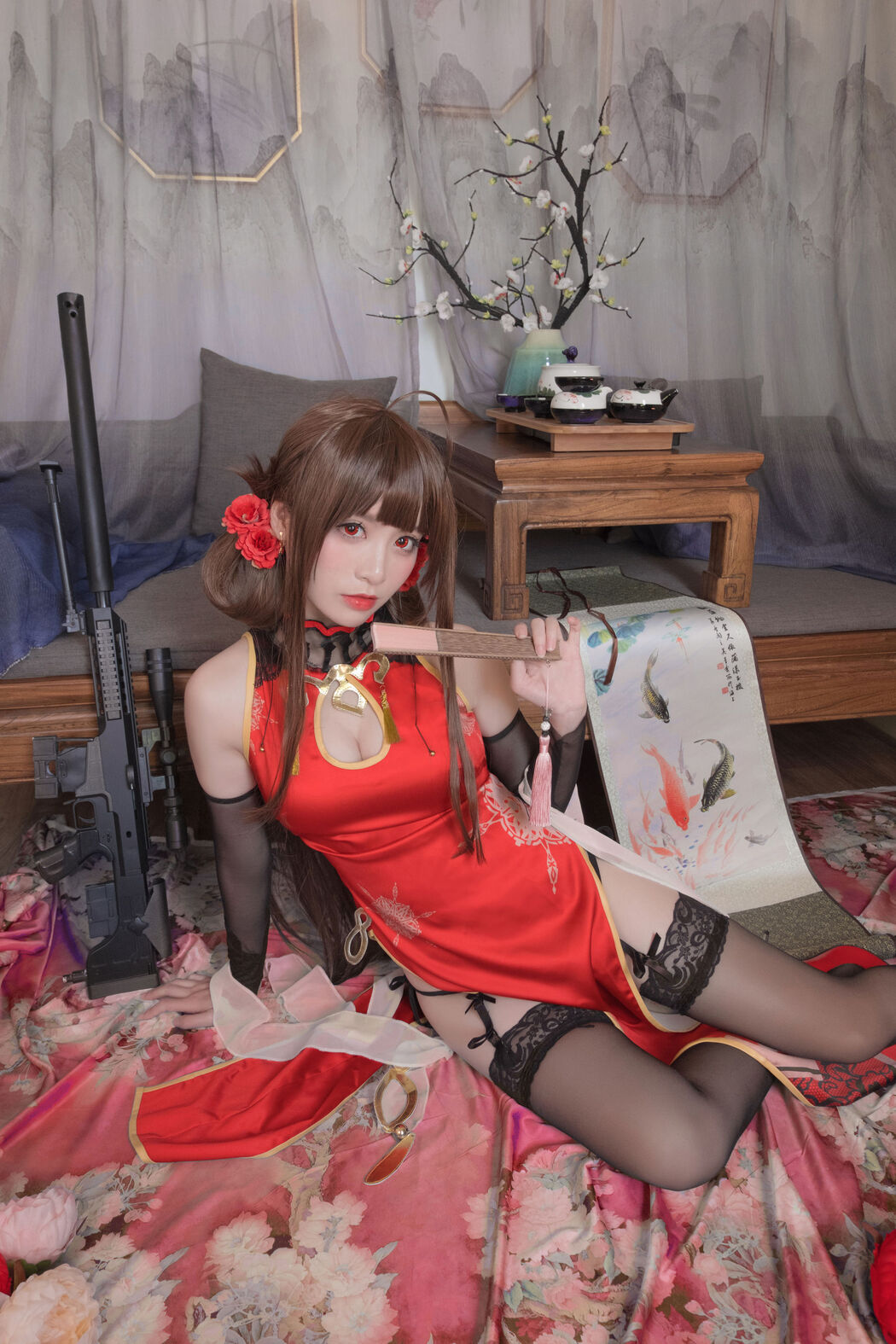 [Cosplay Photo] Coser Hoshino saori - DSR-50 Red Peony Cover Photo