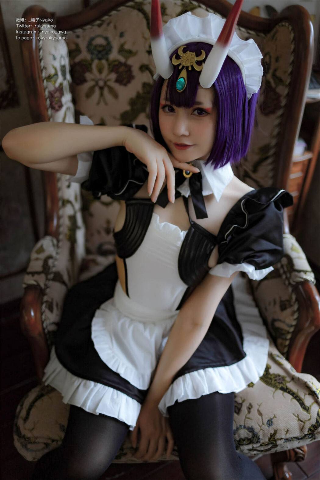 [Internet Celebrity COSER Photo] Cute girl Nyako Nyako-Sake Swallow Maid