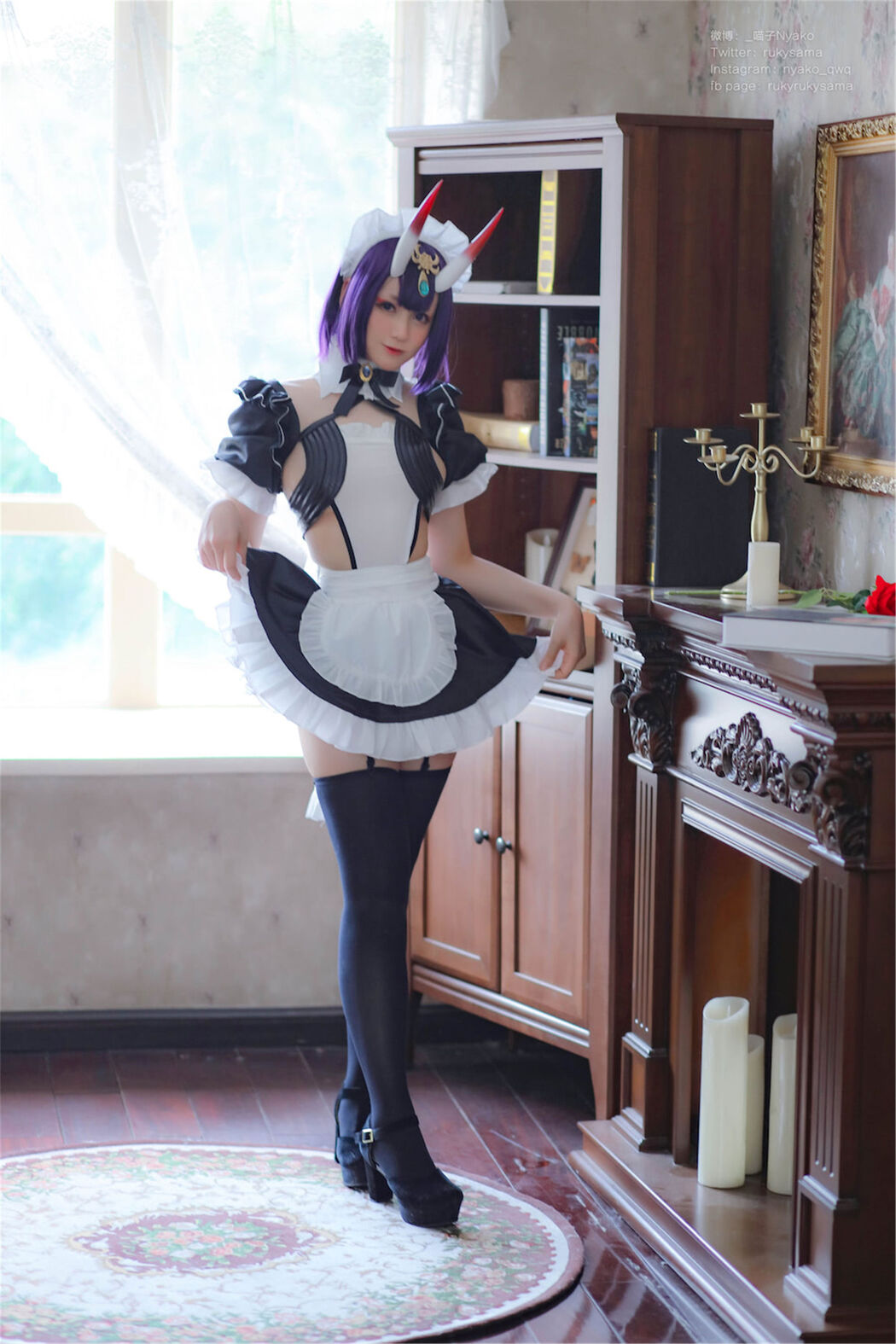 [Internet Celebrity COSER Photo] Cute girl Nyako Nyako-Sake Swallow Maid