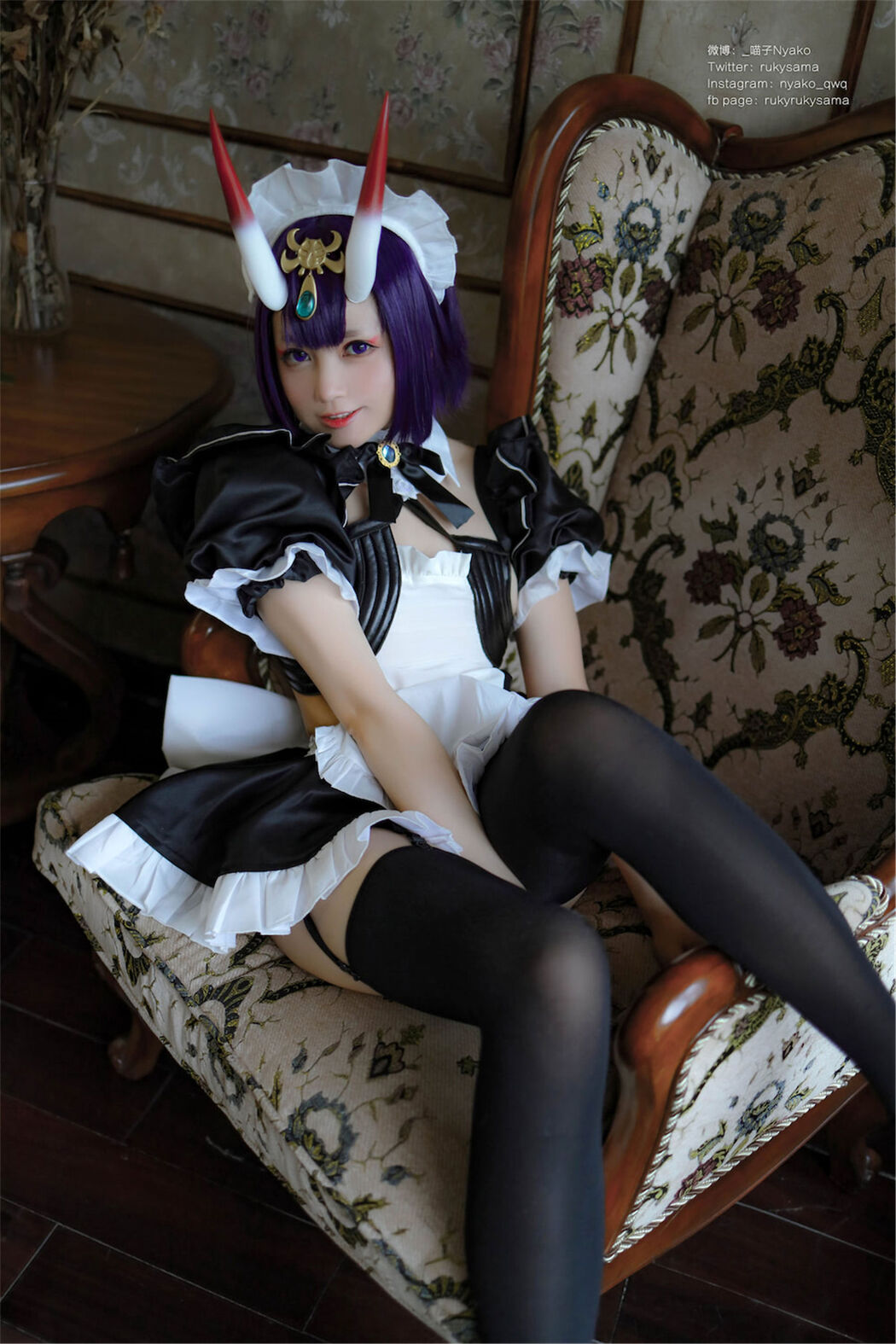 [Internet Celebrity COSER Photo] Cute girl Nyako Nyako-Sake Swallow Maid