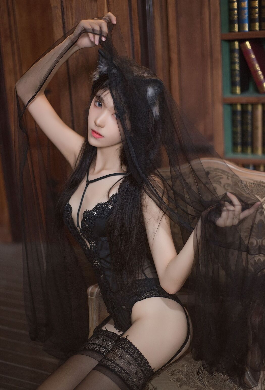 [Internet celebrity COSER photo] Anime blogger Nan Tao Momoko - black underwear