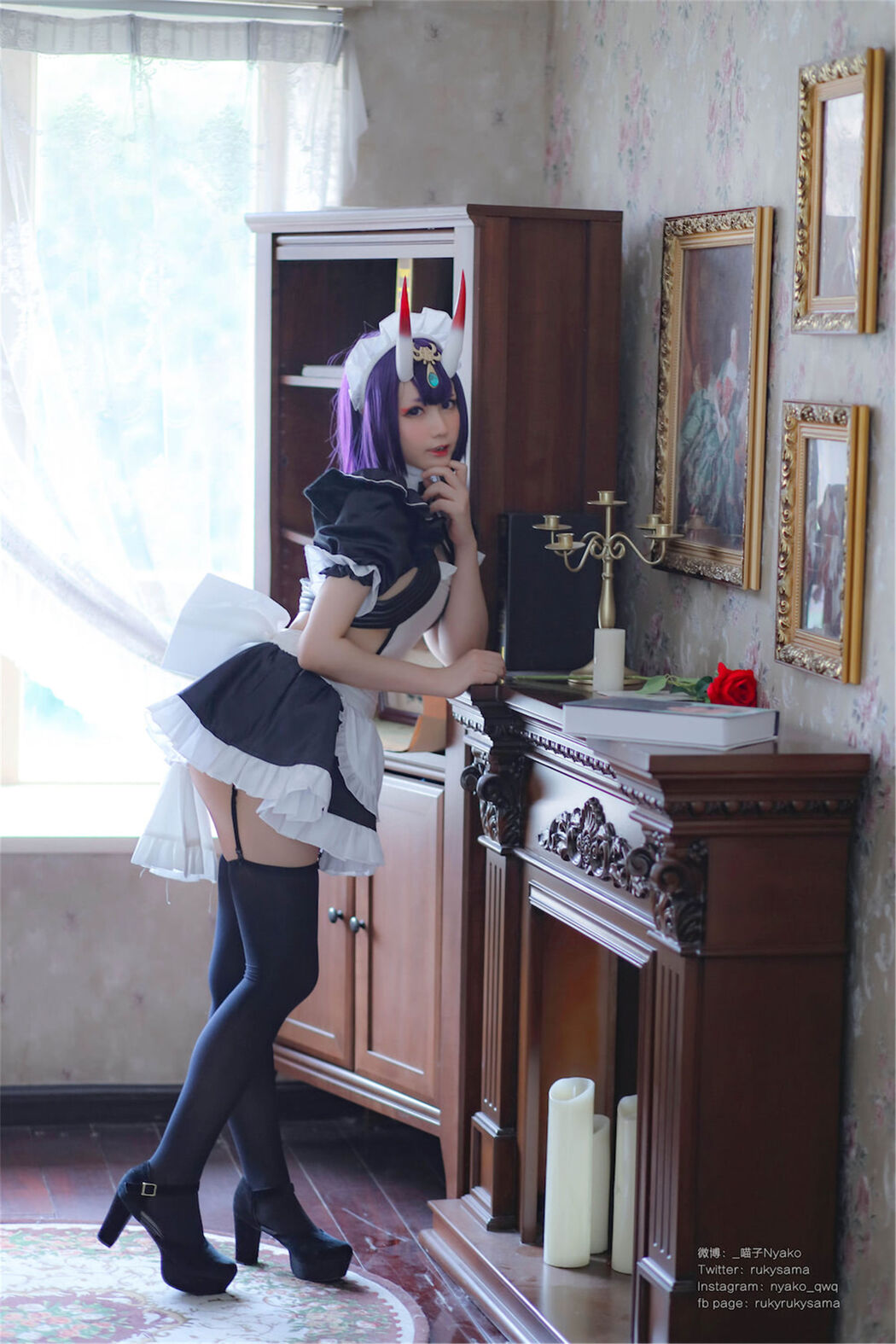[Internet Celebrity COSER Photo] Cute girl Nyako Nyako-Sake Swallow Maid