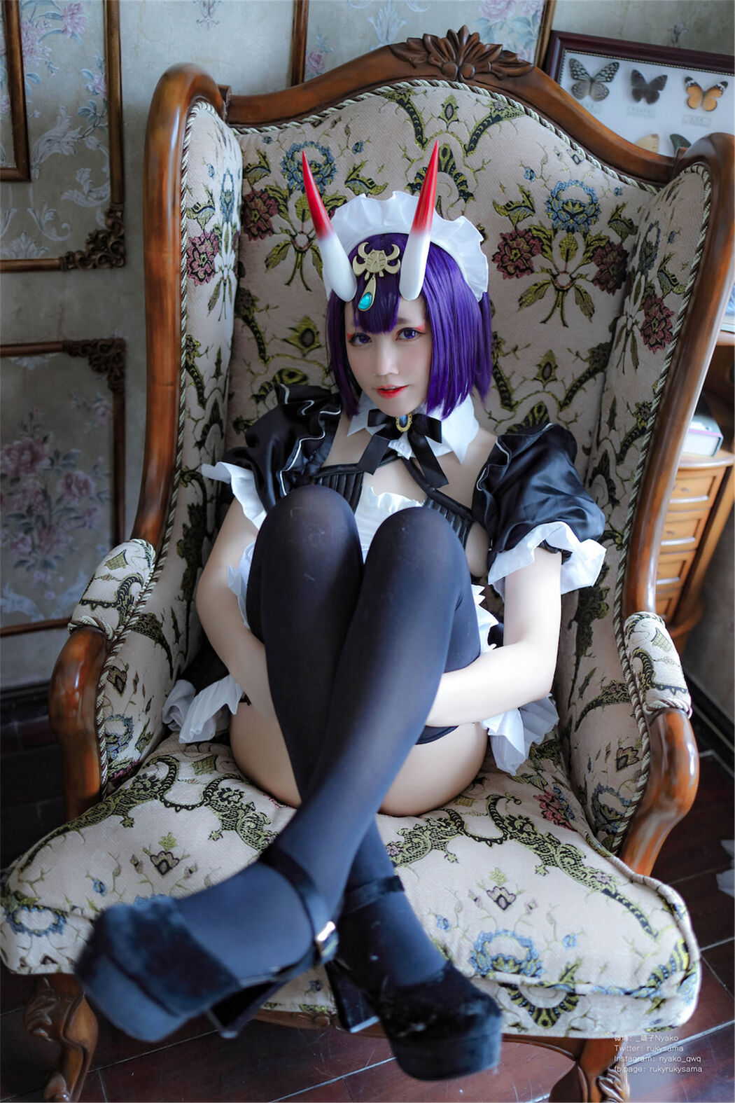 [Internet Celebrity COSER Photo] Cute girl Nyako Nyako-Sake Swallow Maid