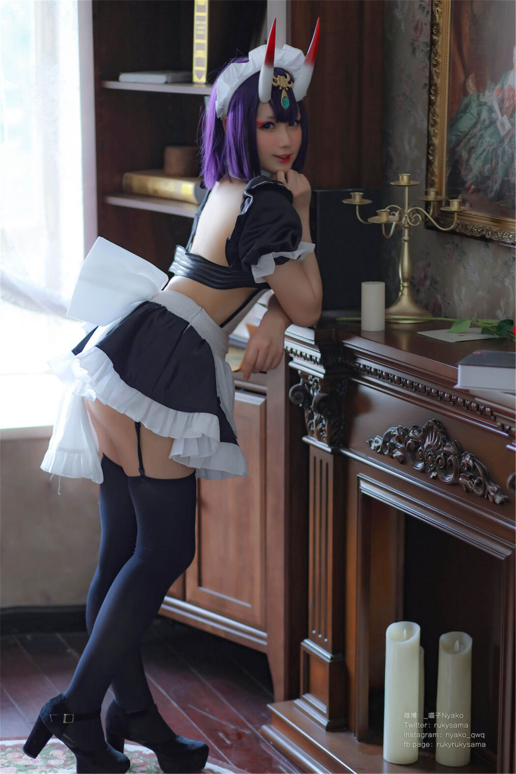 [Internet Celebrity COSER Photo] Cute girl Nyako Nyako-Sake Swallow Maid