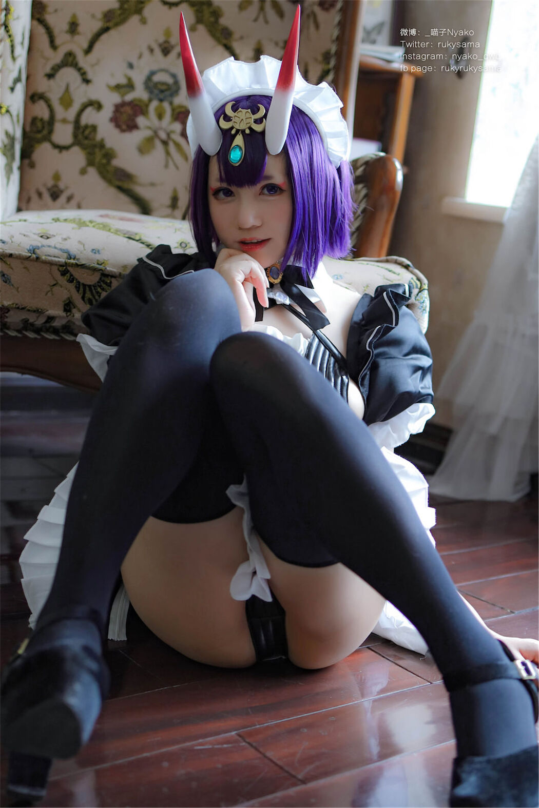 [Internet Celebrity COSER Photo] Cute girl Nyako Nyako-Sake Swallow Maid