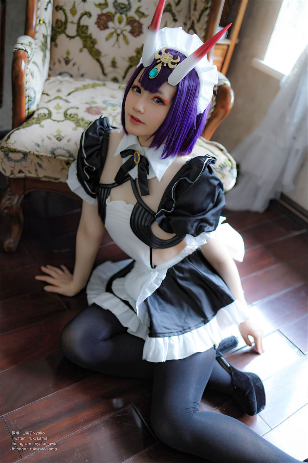 [Internet Celebrity COSER Photo] Cute girl Nyako Nyako-Sake Swallow Maid