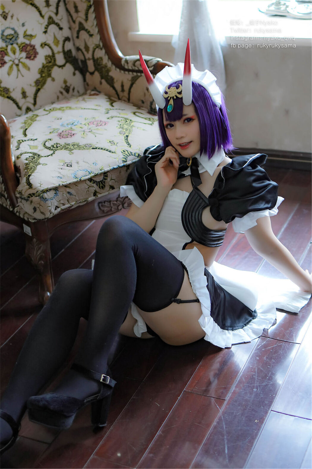 [Internet Celebrity COSER Photo] Cute girl Nyako Nyako-Sake Swallow Maid
