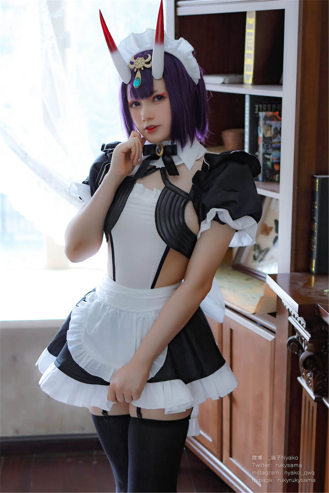 [Internet Celebrity COSER Photo] Cute girl Nyako Nyako-Sake Swallow Maid