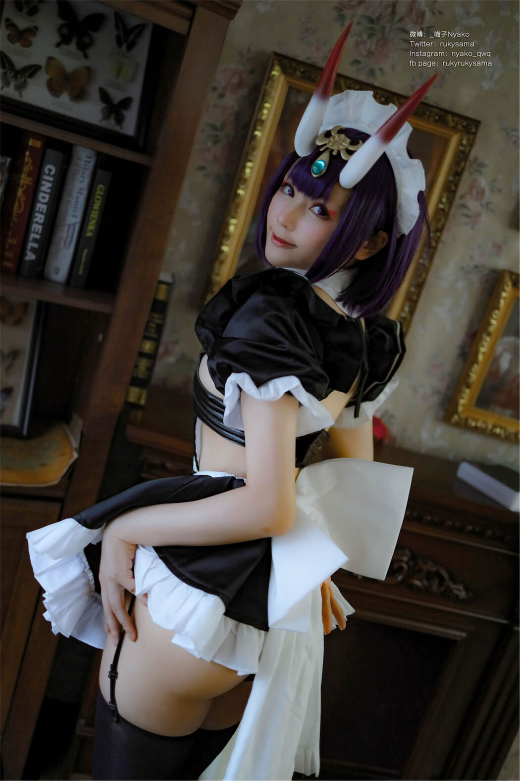 [Internet Celebrity COSER Photo] Cute girl Nyako Nyako-Sake Swallow Maid Cover Photo