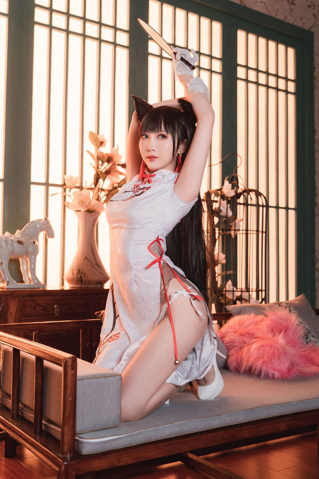 [Net Red COSER] Cute and popular Coser Noodle Fairy - Cheongsam Atago