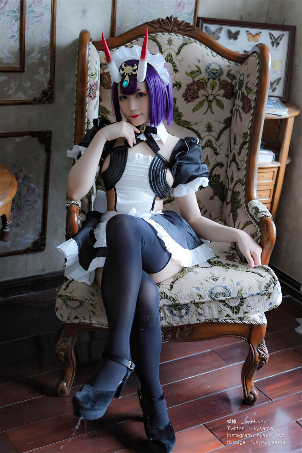 [Internet Celebrity COSER Photo] Cute girl Nyako Nyako-Sake Swallow Maid
