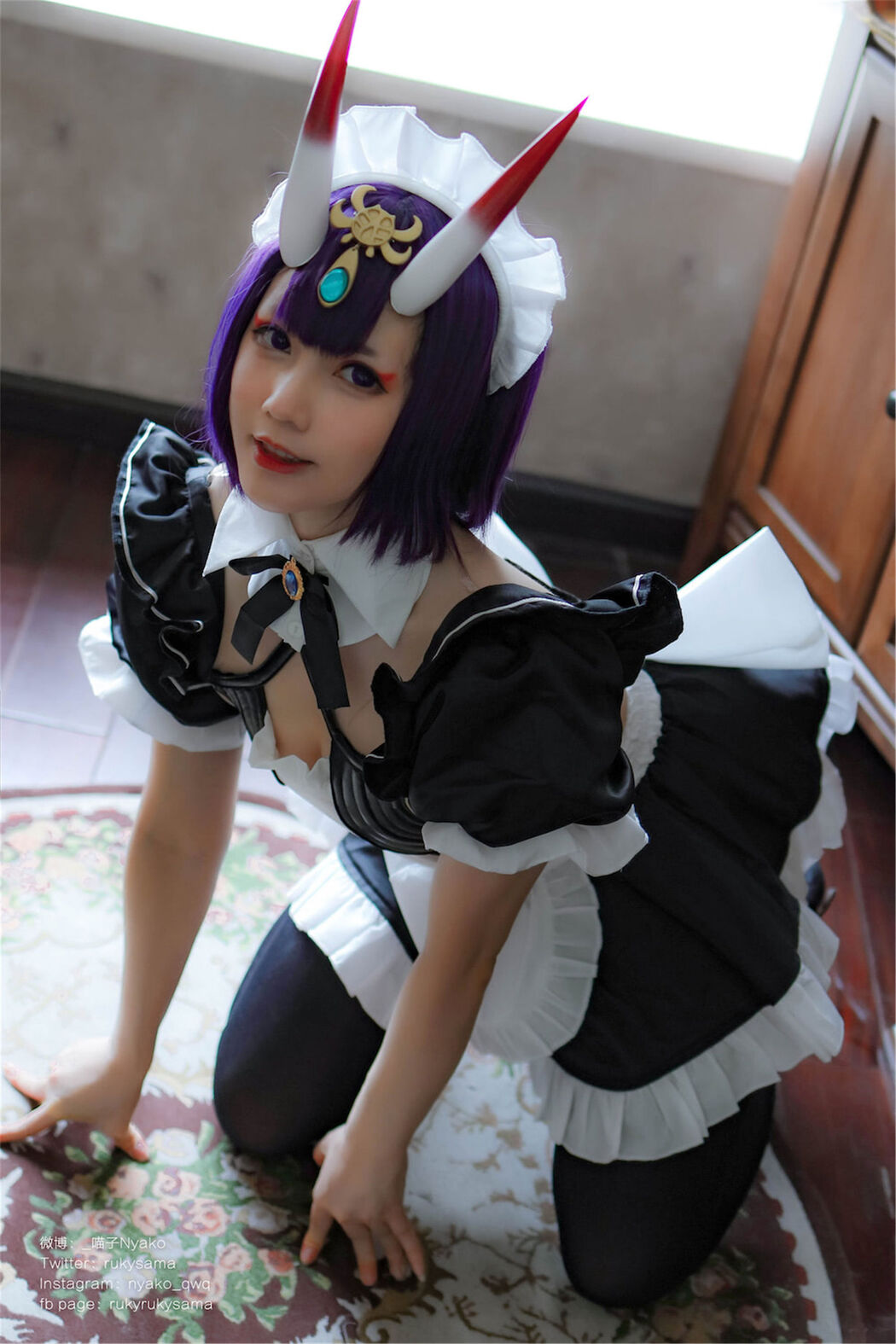 [Internet Celebrity COSER Photo] Cute girl Nyako Nyako-Sake Swallow Maid