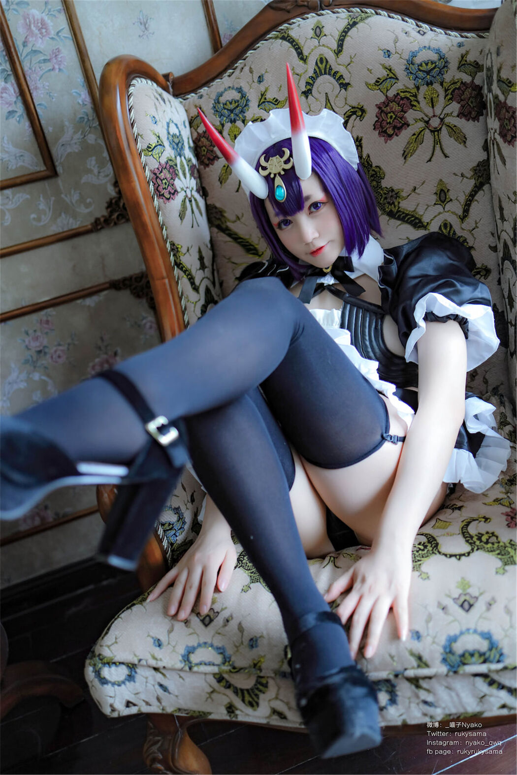[Internet Celebrity COSER Photo] Cute girl Nyako Nyako-Sake Swallow Maid