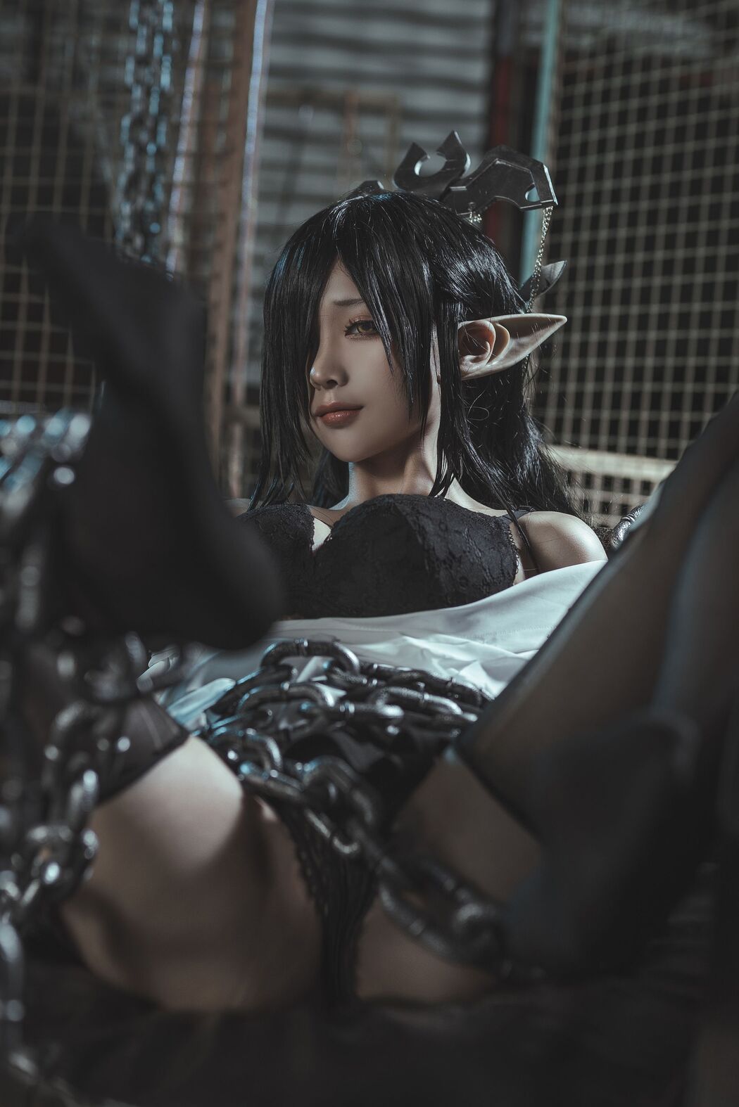 [Net Red COSER Photo] Anime Blogger Stupid Momo - Black Beast Queen OL Uniform