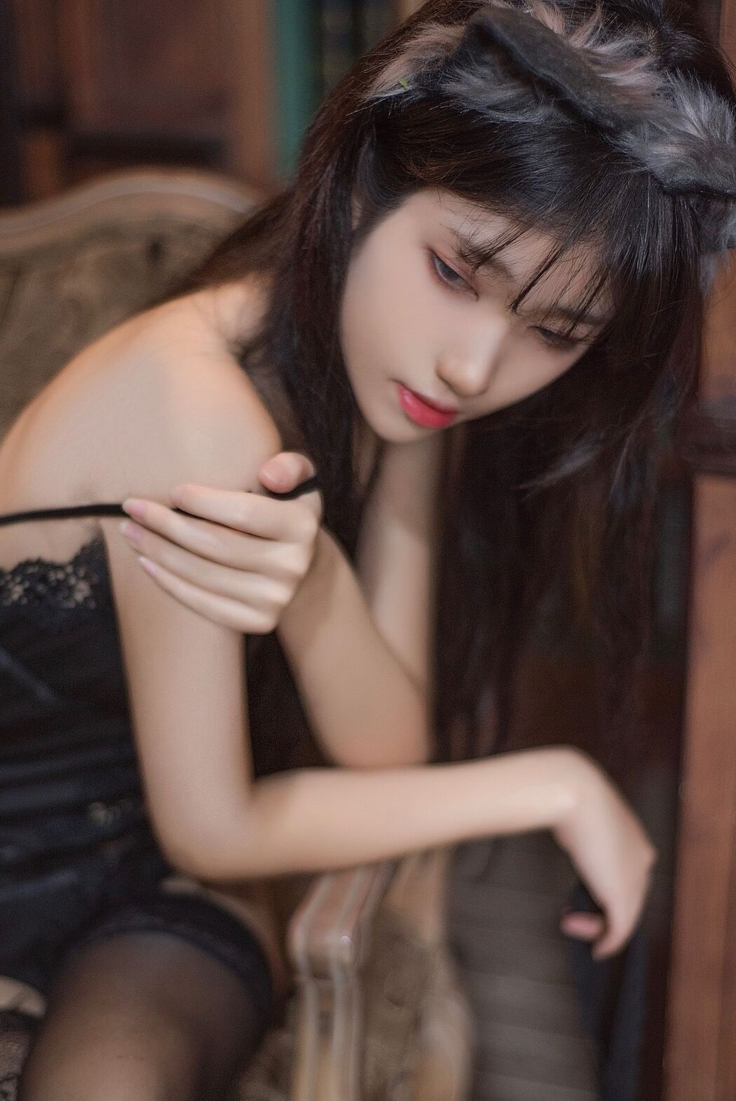 [Internet celebrity COSER photo] Anime blogger Nan Tao Momoko - black underwear