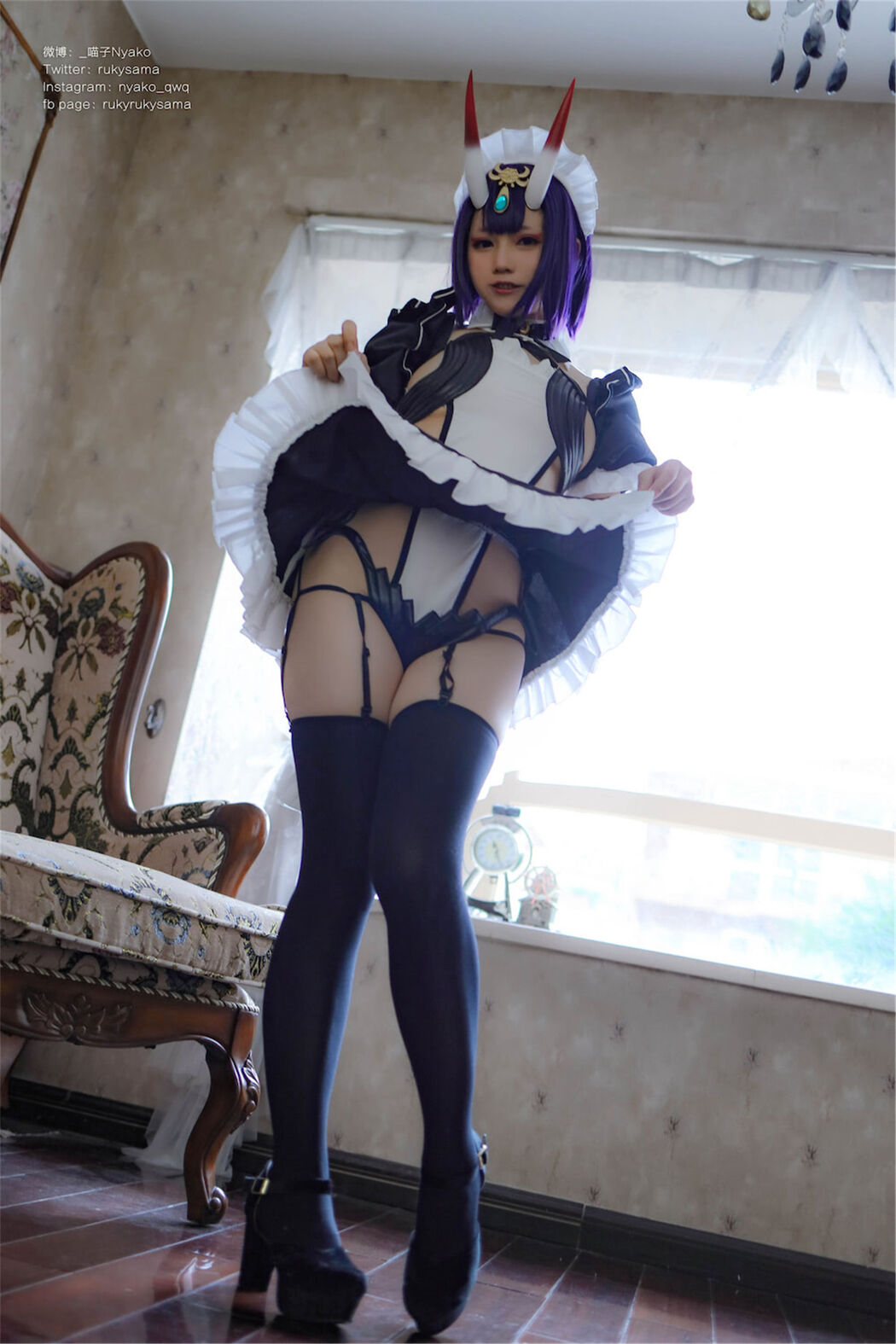 [Internet Celebrity COSER Photo] Cute girl Nyako Nyako-Sake Swallow Maid