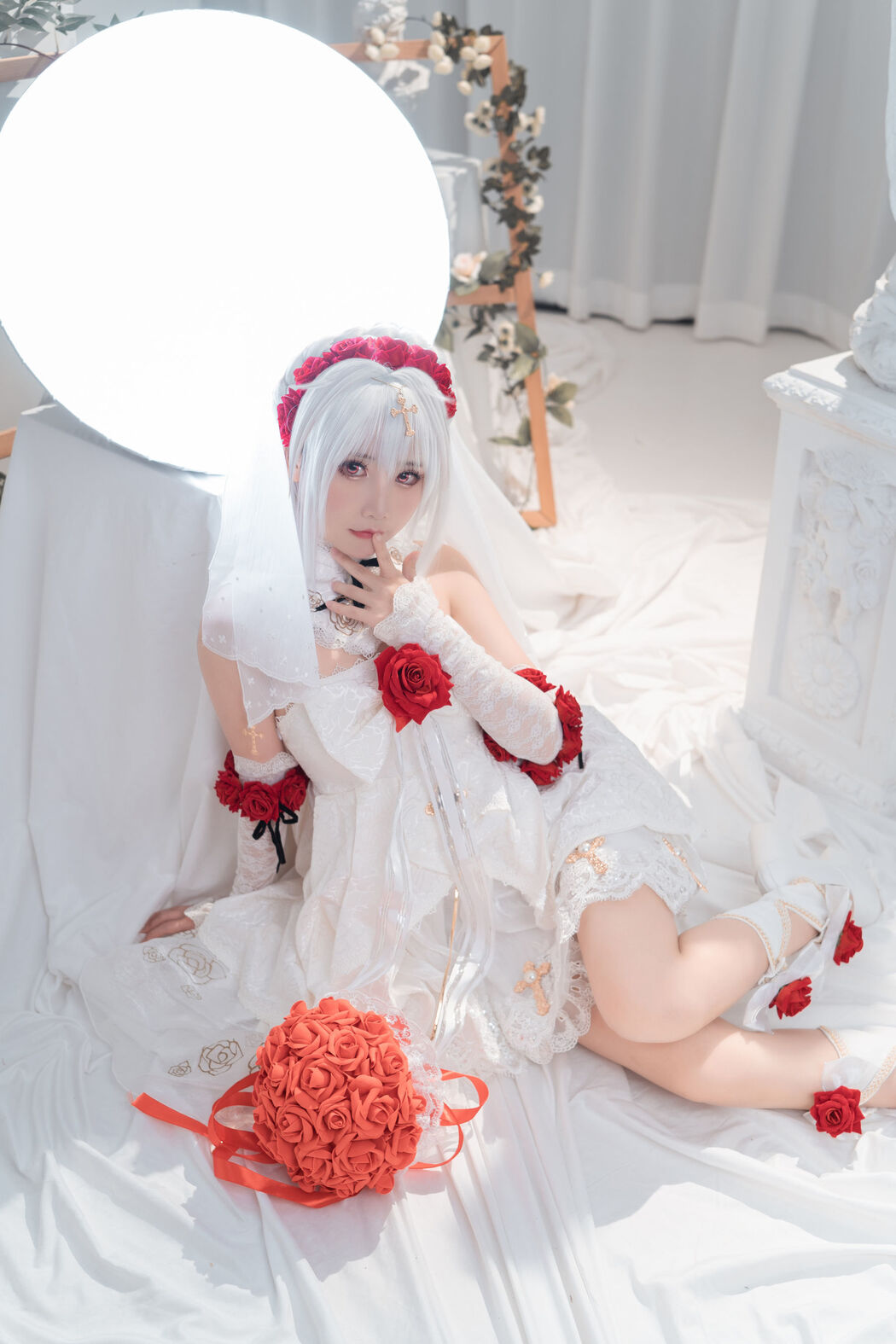 [Net Red COSER] Cute and popular Coser Noodle Fairy - Theresa Wedding Dress