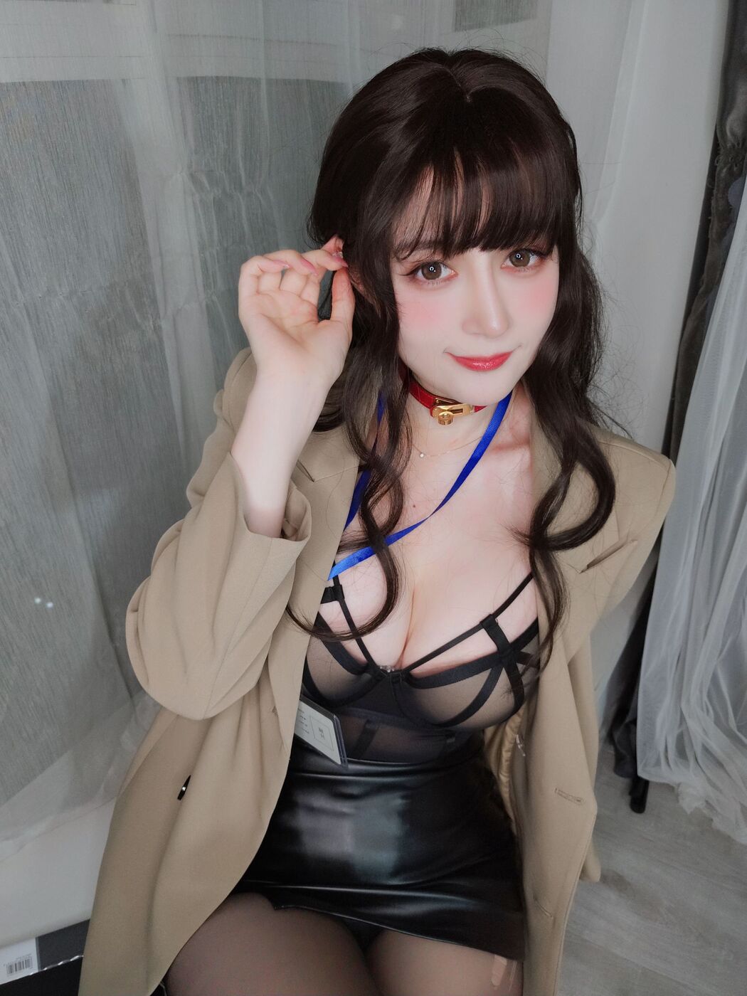 [Welfare COS] Miss Coser Silver - Windbreaker Black Silk OL