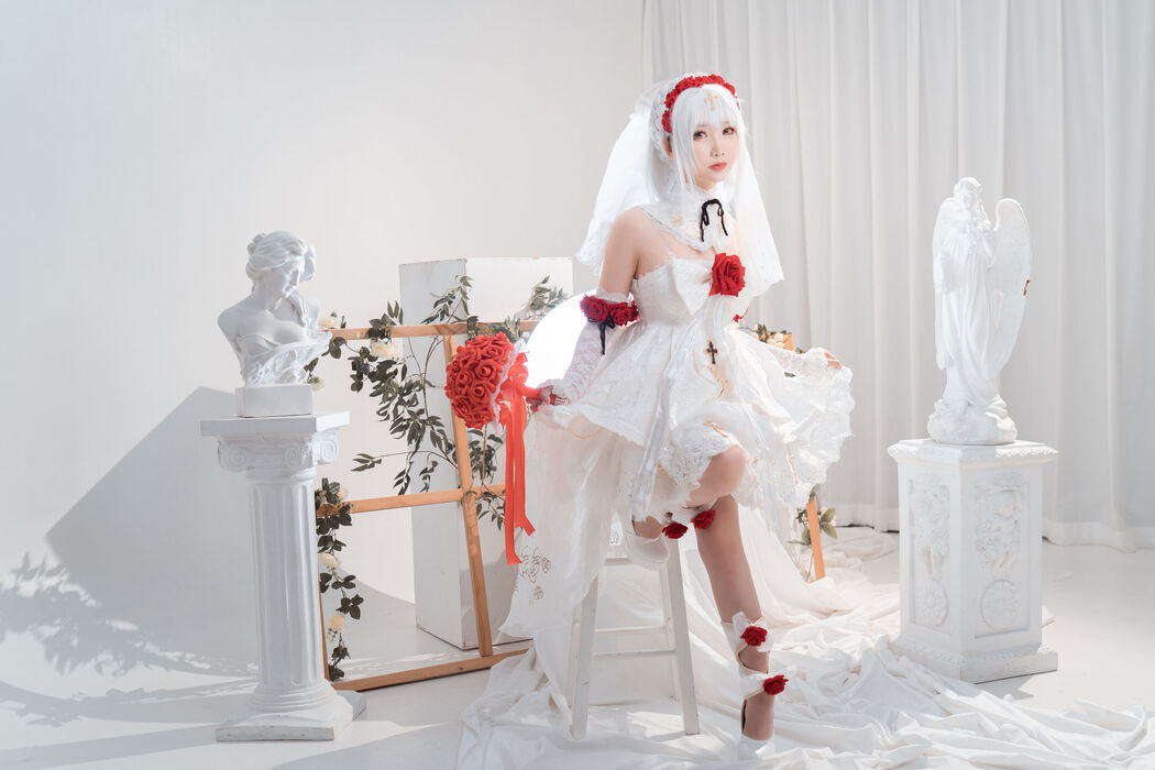 [Net Red COSER] Cute and popular Coser Noodle Fairy - Theresa Wedding Dress Cover Photo