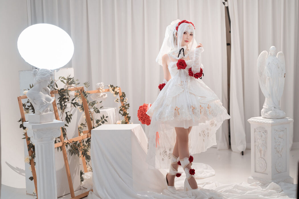 [Net Red COSER] Cute and popular Coser Noodle Fairy - Theresa Wedding Dress