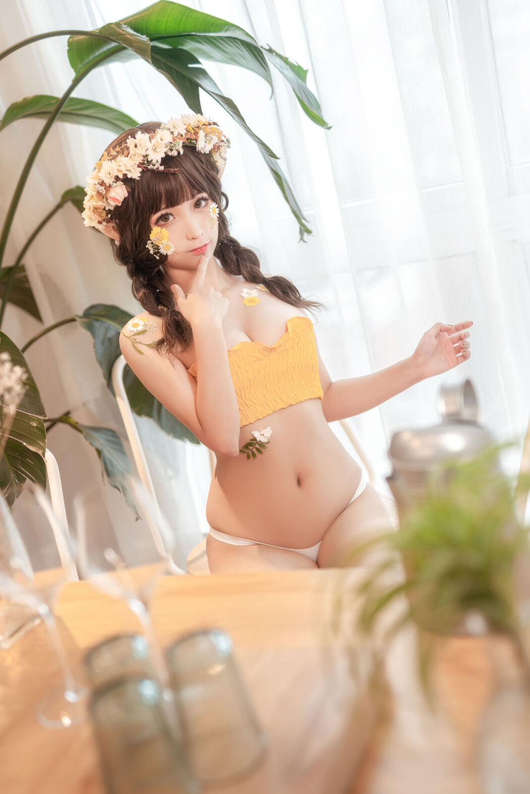 [Net Red COSER Photo] Anime Blogger Stupid Momo - Sharp Ears Country Flower Elf