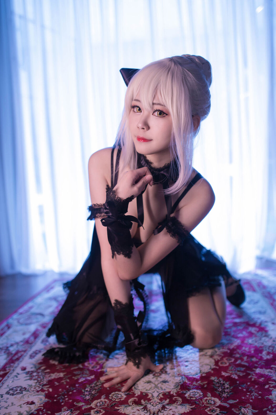 [Cosplay Photo] Coser Xuan-KaYa - Yati black sleepy pajamas