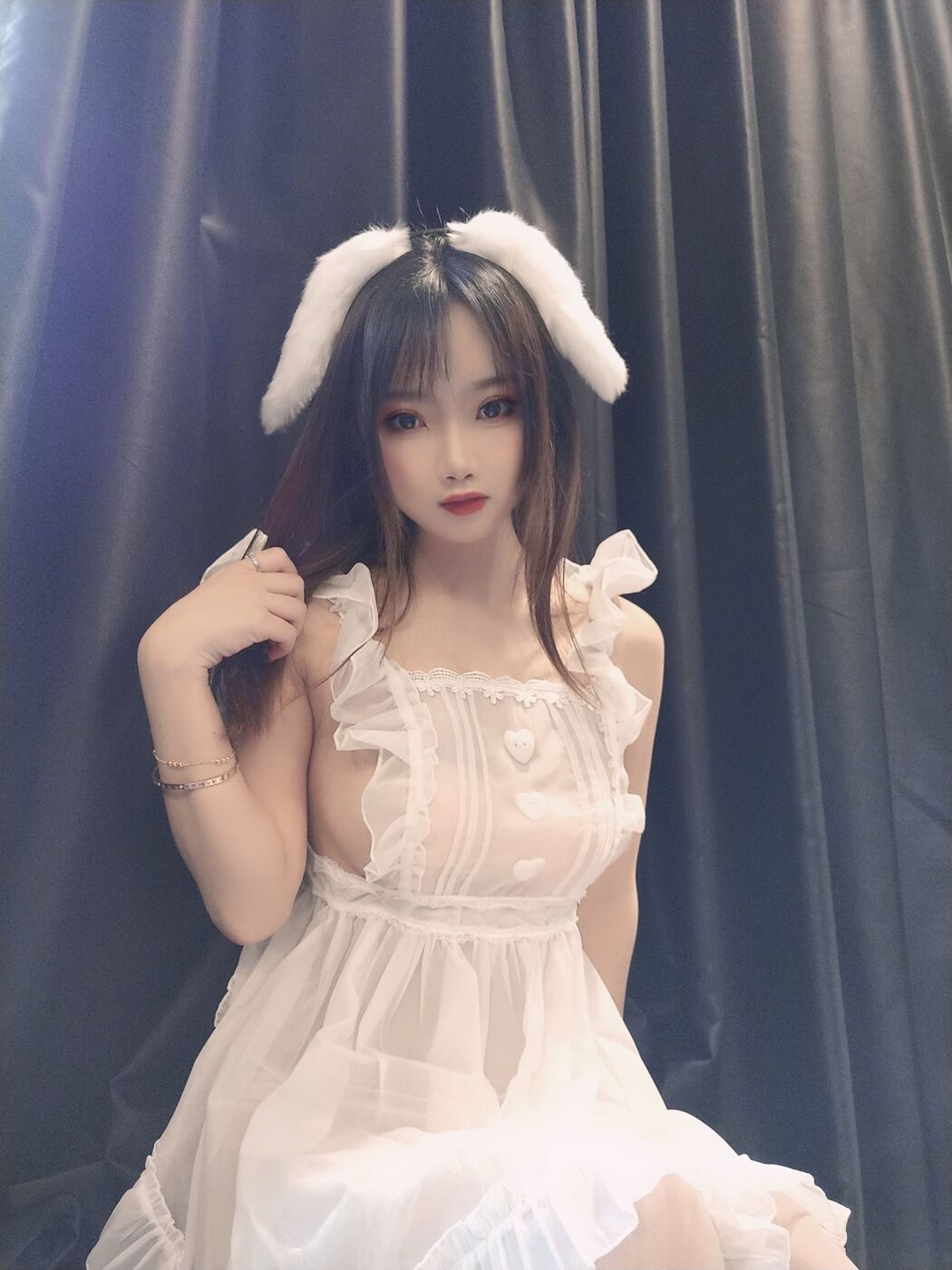 [Net Red COSER] Bai Nen Beautiful Girl Ghost Animal Yao-Lamb Apron