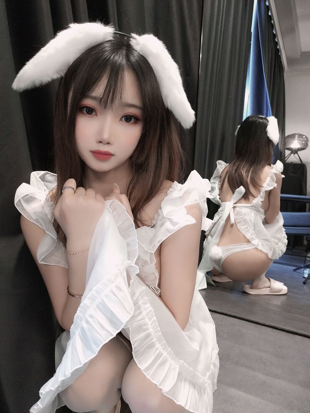 [Net Red COSER] Bai Nen Beautiful Girl Ghost Animal Yao-Lamb Apron