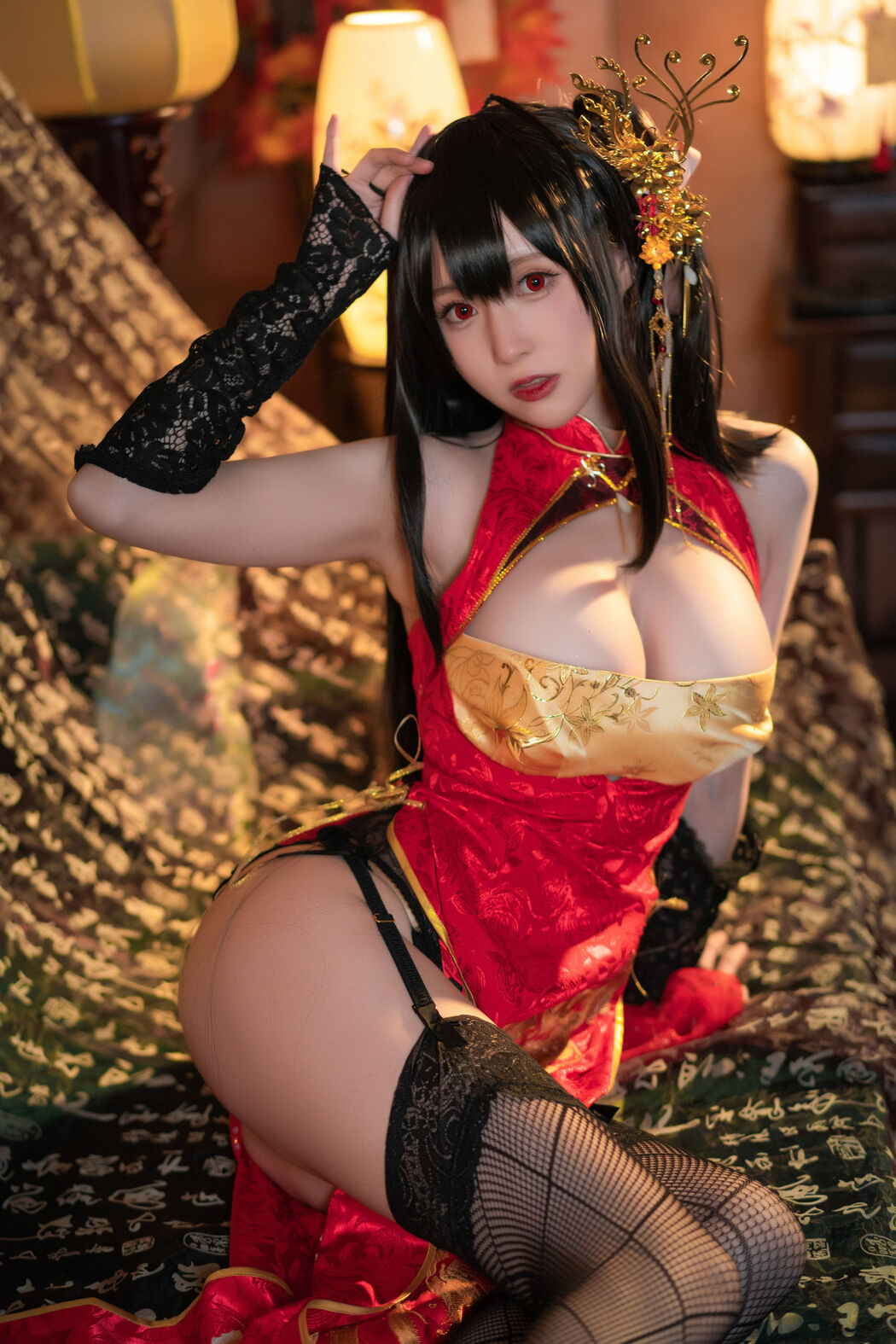 [Net Red COSER Photo] Xiyuan Temple Nange Photo - Dafeng Cheongsam