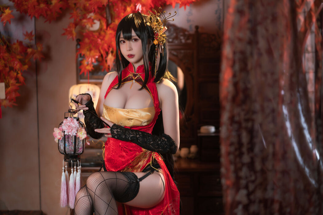 [Net Red COSER Photo] Xiyuan Temple Nange Photo - Dafeng Cheongsam