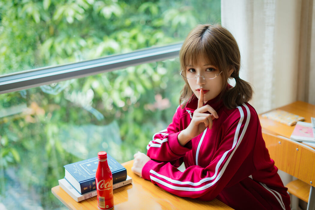 [Net Red COSER] Anime blogger Chiyo Ogura w - red gym suit