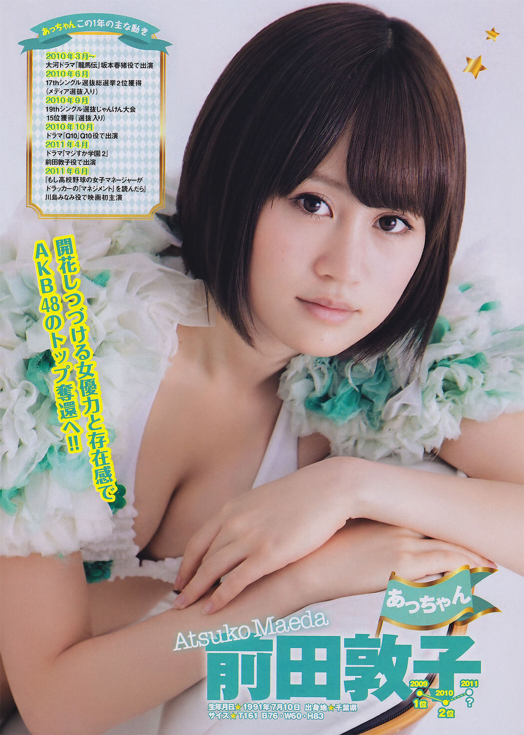 [Young Magazine] AKB48 Risa Yoshiki Erina Matsui 2011 No.26 Photograph