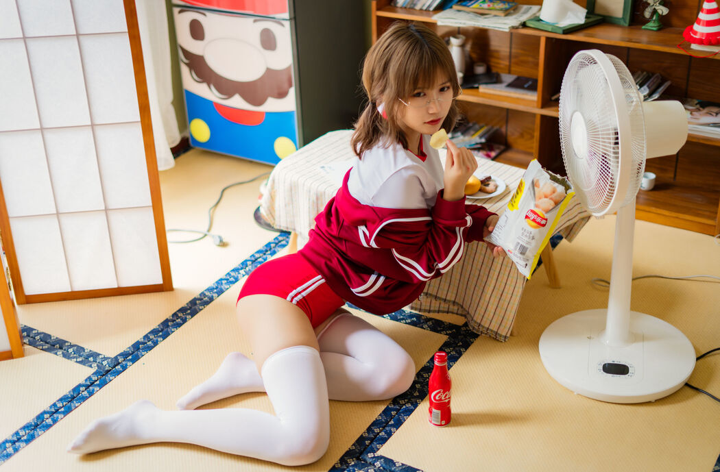 [Net Red COSER] Anime blogger Chiyo Ogura w - red gym suit