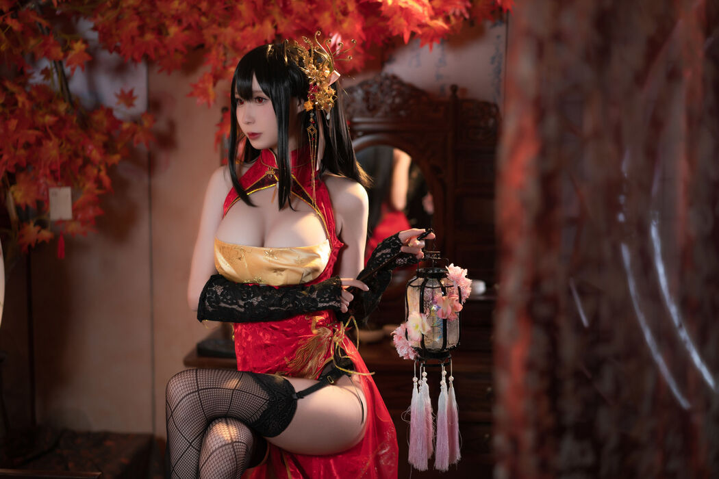 [Net Red COSER Photo] Xiyuan Temple Nange Photo - Dafeng Cheongsam