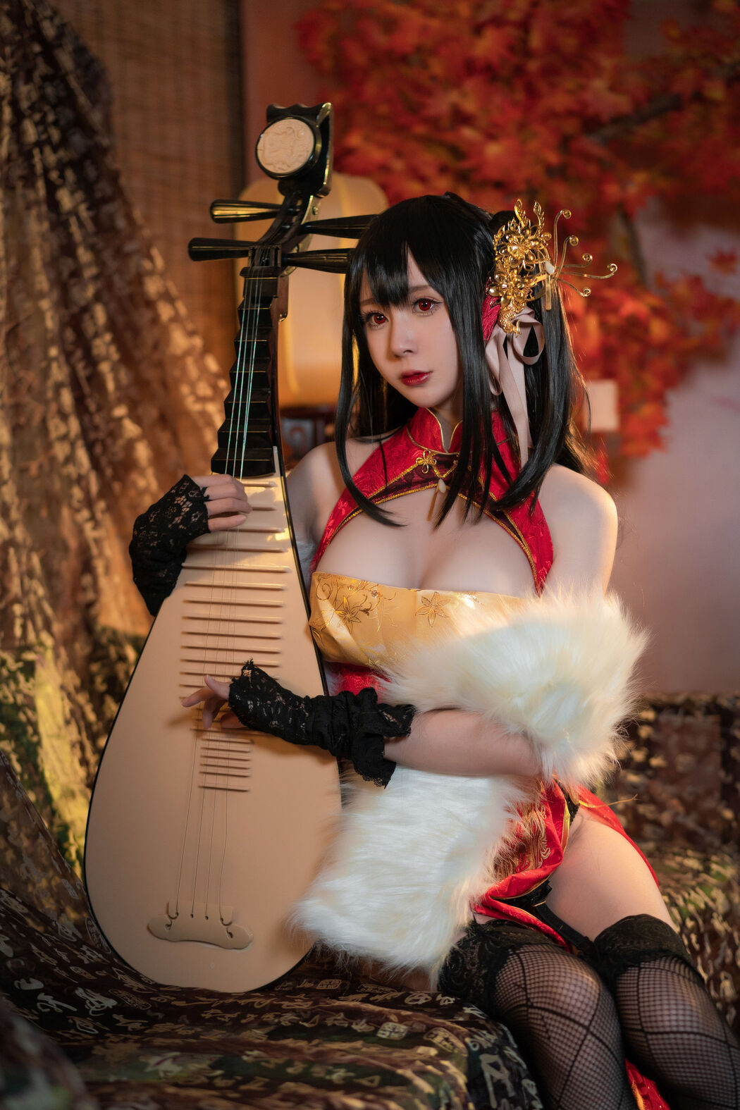 [Net Red COSER Photo] Xiyuan Temple Nange Photo - Dafeng Cheongsam