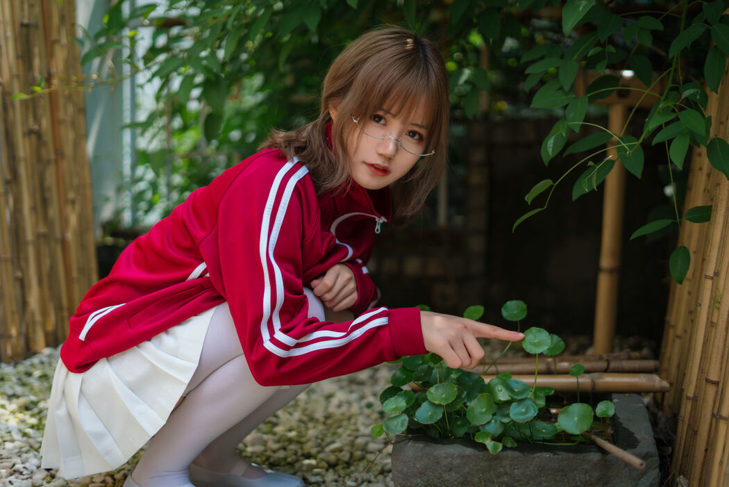 [Net Red COSER] Anime blogger Chiyo Ogura w - red gym suit
