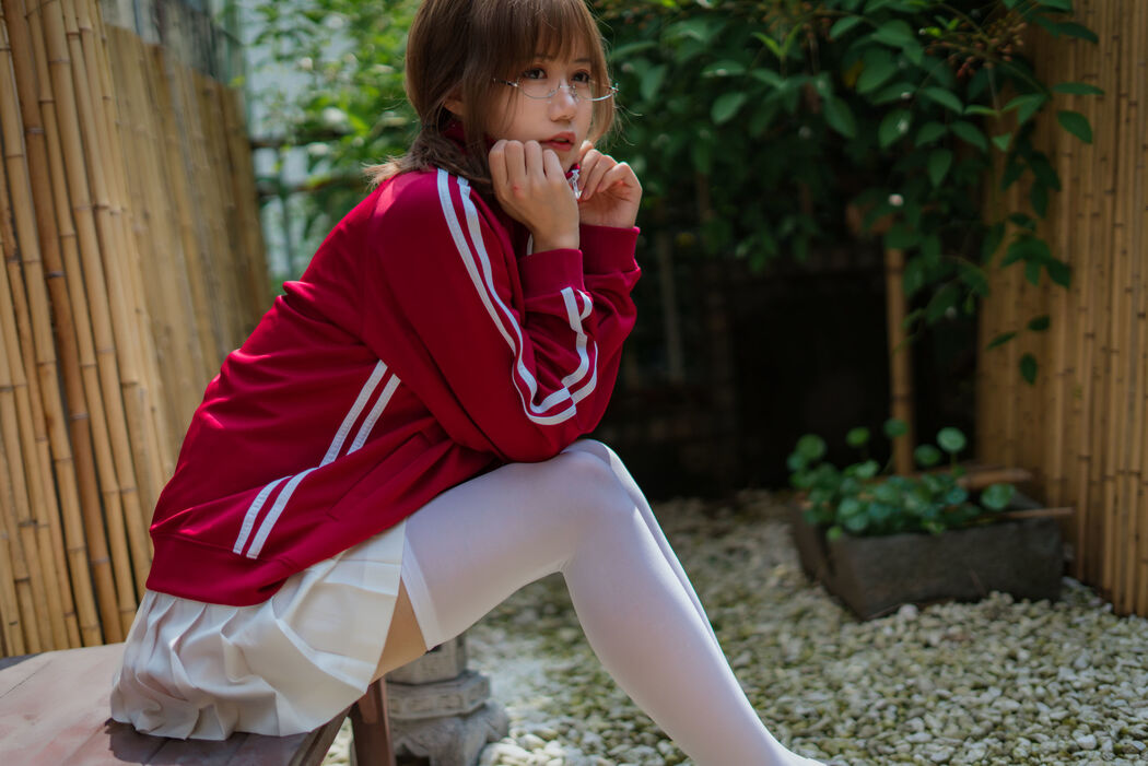 [Net Red COSER] Anime blogger Chiyo Ogura w - red gym suit