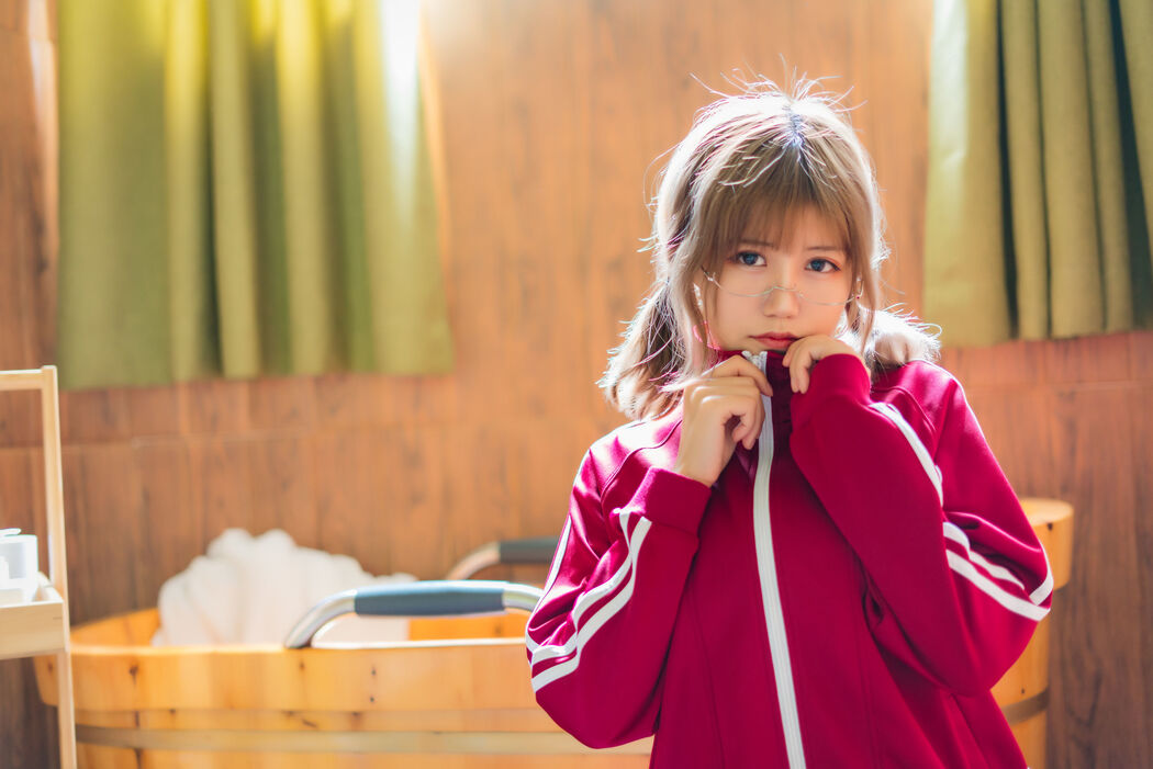 [Net Red COSER] Anime blogger Chiyo Ogura w - red gym suit